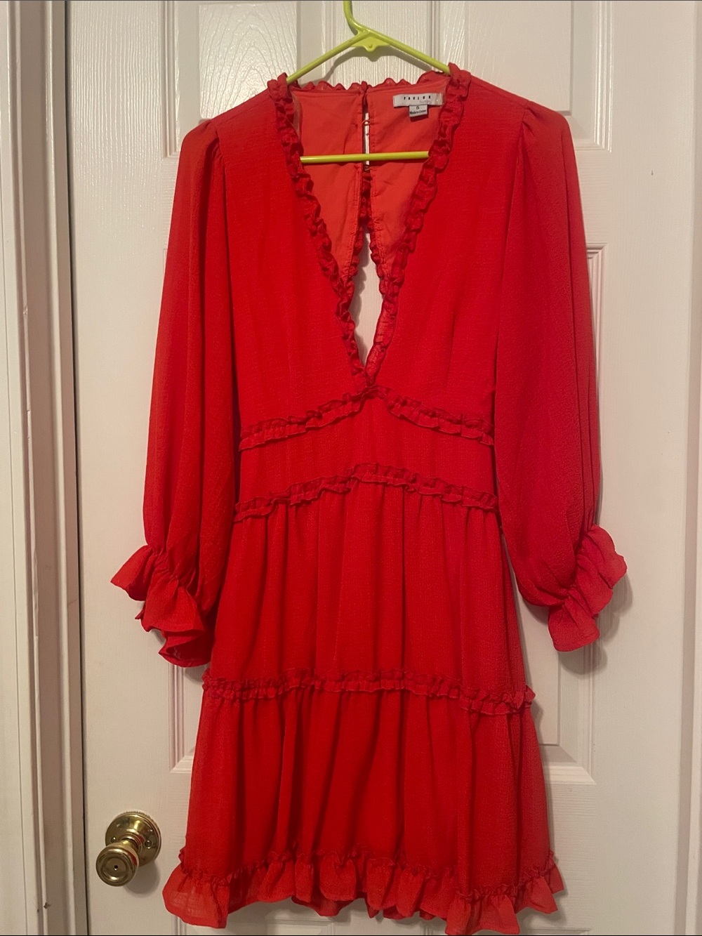 Red Dress with Ruffles